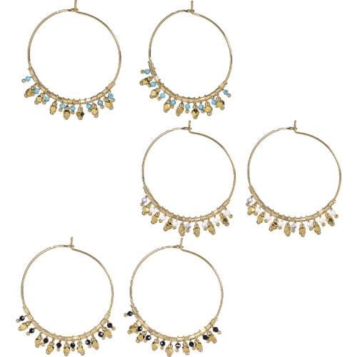 Hot Selling European Women Fashion Jewelry Chandelier Gold Hoop Earring Gold Plated Hoop Jewelry Vintage Palace Style