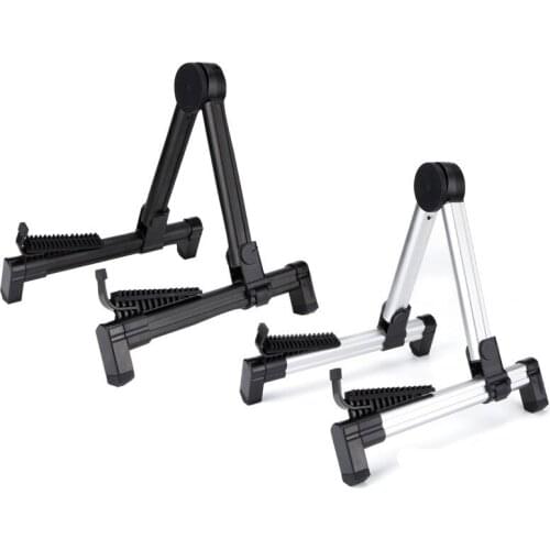 Guitar Stand Foldable Aluminum Floor Stand Adjustable for All Types of Guitars Basses Easy to Carry Steady Shelf Safe Protection
