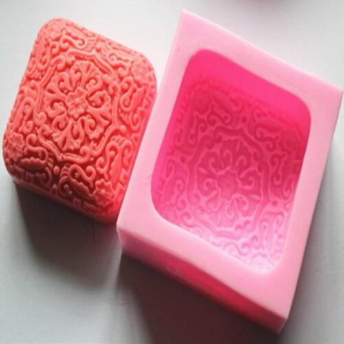 Chinese Style Flowers Craft Art Silicone 3D Soap Mold Craft Molds DIY Handmade Candle Molds Soap Forms Clay Mold