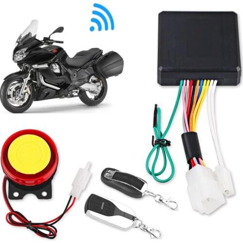 12V Motorcycle Bike Anti-theft Security Alarm System Remote Control Theft Protection Key Shell Engine Start Scooter Moto Alarm