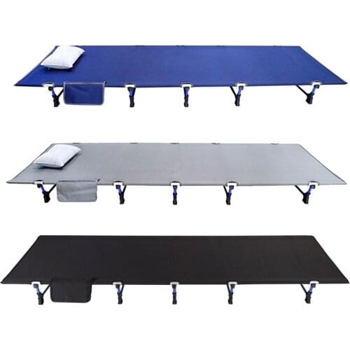 Folding Camping Cot Collapsible Portable Single Person Bed Foldable Lunch Brreak Bed With Storage Bag For Camping Accessories