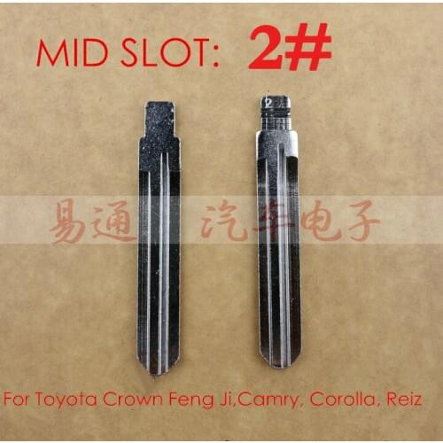 Middle Slot NO. 02 Key Blade For Toyota Crown, Feng Ji Camry, Corolla, Reiz, Highlander Vios Foton Auman Blank Key Blade