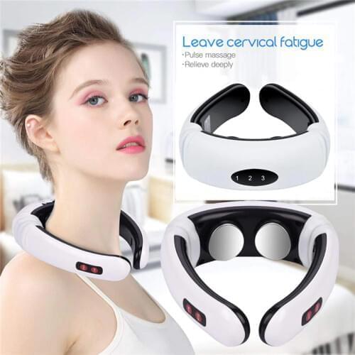 6 Modes Smart Electric Neck and Shoulder Massager Pain Relief Tool Health Care Relaxation Cervical Vertebra Physiotherapy