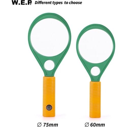 WEP Magnifier 60mm 75mm 5X-10X Magnifying Glass Hand-Held Portable Magnifier Tools for Reading Welding