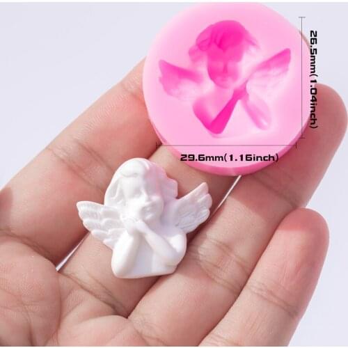YF151 Angle Silicone Mold Sugarcraft Cupcake Topper Fondant Candy Resin Jewelry Charm