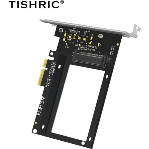 TISHRIC U.2 SSD To PCIE Express 3.0 Supported Slot X4 8X 16X Hard Drive Adapter Card Supports U.2 SSD PCI-E to U.2 Riser Card
