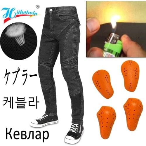 2021 NEW Aramid Motorcycle Jeans Breathable in summer Motocross Pants Motorcycle Pants Motocross Protective Gear Hip Protector