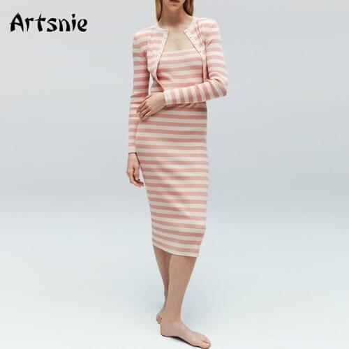 Модные трикотажные платья Artsnie China At AliExpress