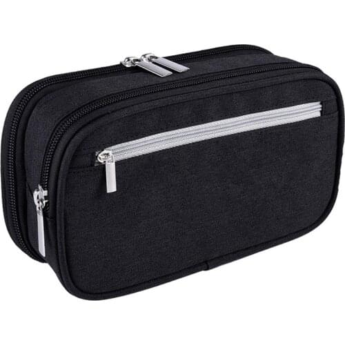 Pencil Case, Large Capacity Pencil Cases Pen Bag Pouch Holder Travel Cosmetic Make Up Bag Pouch Cable Bag Pouch with Multi Compa