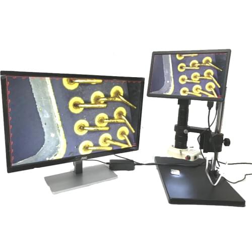 Mouse Full HDMI 5.0MP 10.1 inch Tablet PC Digital Video Microscope Camera USB TF Card adjustable 180X C-Mount lens table stand