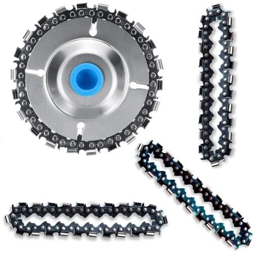 Wood Carving Chain Disc - with 3 PCS of Extra Circlets, 7/8 inch Arbor Wheel Grinding, Shaping Circular Chainsaw Disk