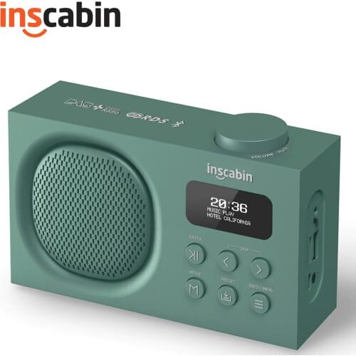 Inscabin P2 Stereo DAB Radio Portable Wireless Speaker with Bluetooth DAB+, FM