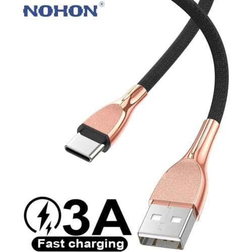 USB C Cable For Samsung Xiaomi mi Redmi Note 8 10 Realme Android USBC TypeC 3A Fast Charge Phone Cord Charger Data Wire 1m 2m 3m