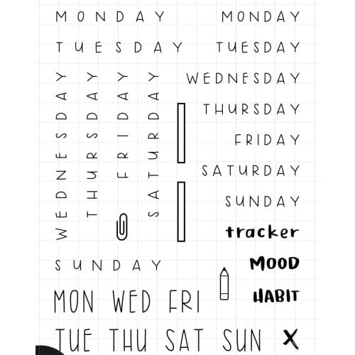 Calendar 5Clear Stamp for Scrapbooking Transparent Silicone Rubber DIY Photo Album Decor 107