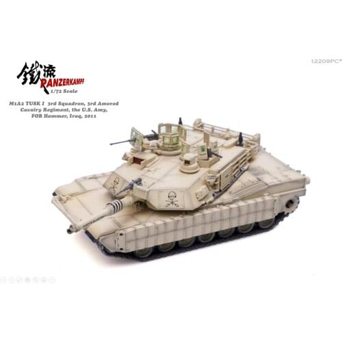 12209PC Diecast Army Tanks Model 1:72 M1A2 TUSK I 3rd Squadron, 3rd Amored Cavairy Regiment millitary tank kids toys Collection