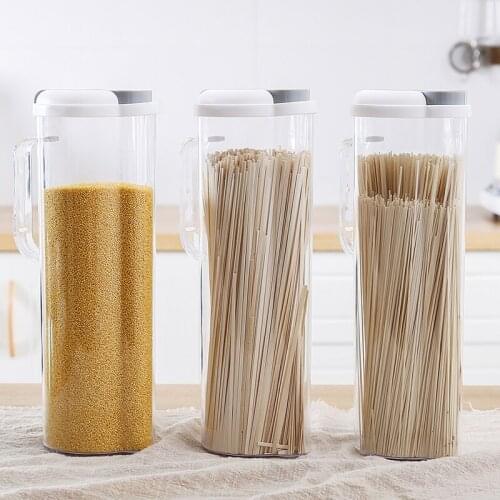 Pasta, noodle storage box, transparent household noodle storage tank, kitchen whole grain storage box, noodle airtight jar