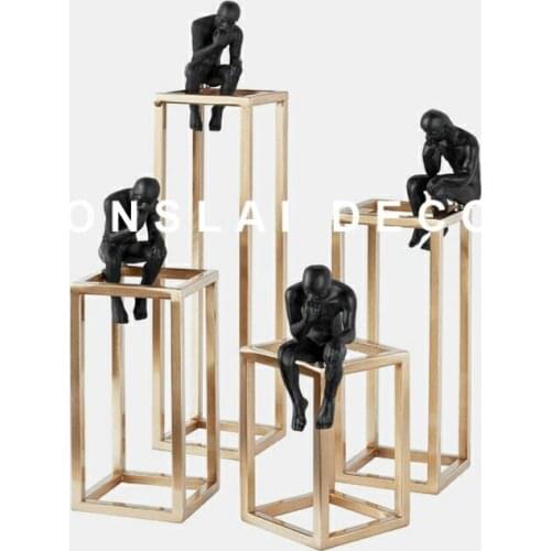 Creative Home Decoration Modern Abstract Art Sculpture Resin Thinker Statue Luxury Home Accessories