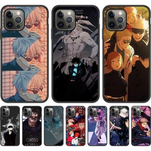 Cartoon Anime Jujutsu Kaisen Phone Case For Iphone 11 12 Pro Max Mini 7 8 Plus XR XS Max X 6 6s SE 2020 5 5s Soft Cover Funda
