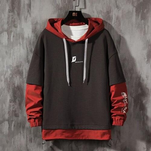 Mens Hoodies 2020 Spring Autumn Long-sleeve Fashion Trend Hooded Sweatshirts Thin Printed Hoodies