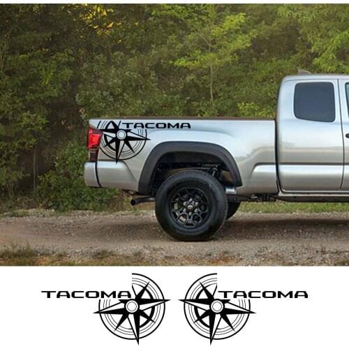 Pickup Trunk Bed Side Stickers For Toyota Tacoma TRD Truck Graphics Conpass Decor Decal Vinyl Film Cover Auto Tuning Accessories