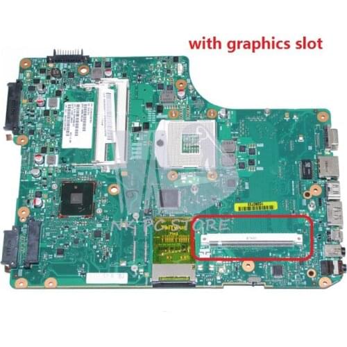 NOKOTION V000198160 Main Board For Toshiba Satellite A500 A505 Laptop Motherboard HM55 DDR3 with graphics slot free cpu