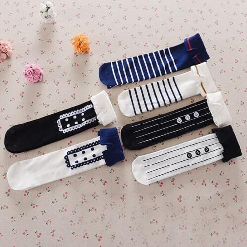 1 - 6 Years Childrens Socks Fashion Creative Cartoon Animal Baby Stripes Hosiery Boy Girl Pure Cotton Leg Warmers Long Socks
