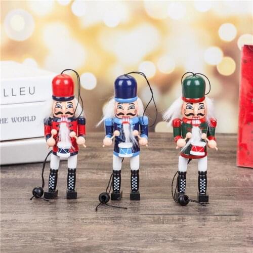 2020 NEW Wooden Nutcracker Decorative Nutcracker Figurine Christmas Tree Pendant Gift For Home Decor Christmas Decoration