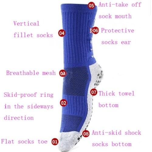 2021 new football anti-skid socks football gear Sporting goods comfortable shock absorber short socks