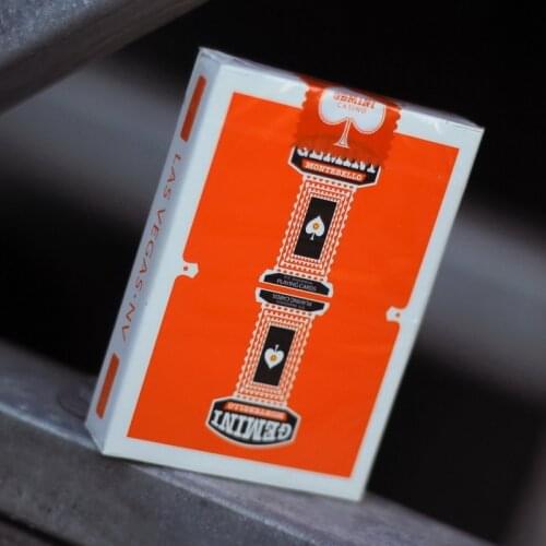 Gemini Casino Orange Playing Cards Poker Size Deck USPCC Custom Limited Sealed Magic Props