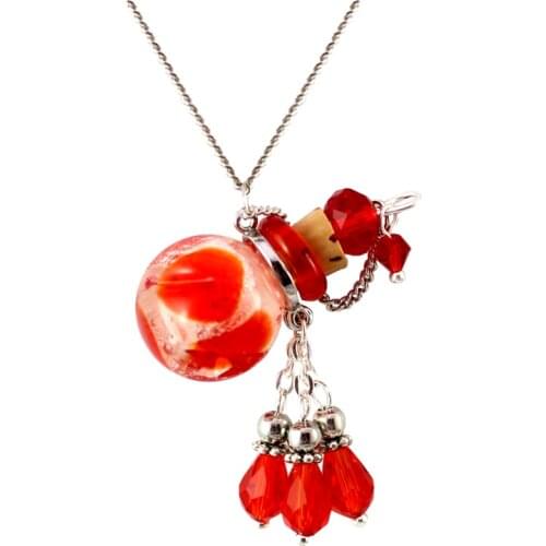 1PC Perfume Bottle Necklace Essential Oil Diffuser Pendant Necklace Small Bottle Necklaces For Women Jewelry Gift