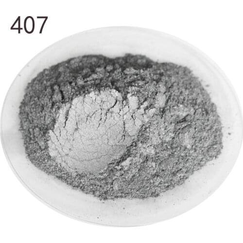 50g Silver Gray Mica Powder Pigments ~ Natural Pearlescent Mica Powders Metallic Dye For Nail Cosmetic Polish Soap Making