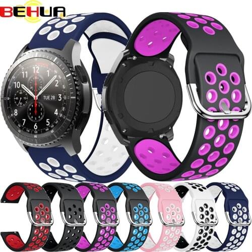 Gear S3 Frontier/Classic Wristband band for Samsung Galaxy Watch 46mm Silicone Watchband sport Strap for Huawei GT/GT2 Bracelet