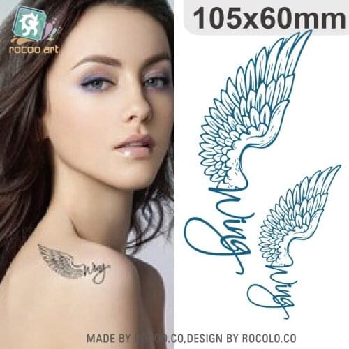Rocooart HC01-20 Multi Colors Waterproof Temporary Tattoo Sticker Eiffel Tower Fake Tattoo Butterfly Tatuagem Taty For Women Men