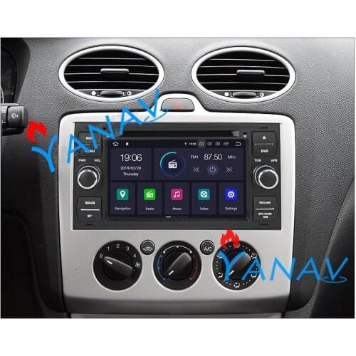 Tesla style touch screen GPS Navigation For-Ford Focus C-MAX 2005 Android auto Multimedia Video Player car Stereo 8 core carplay