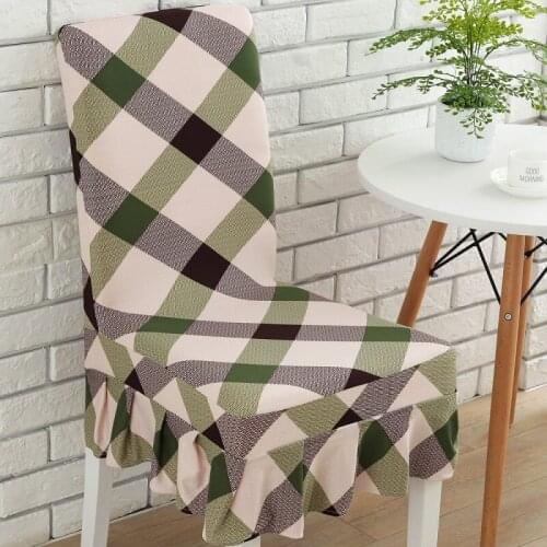 Spandex Removable Elastic Dining Chair Protecter Cover Anti-dirty Printing Chair Slipcover for Kitchen Furniture Supplies 30