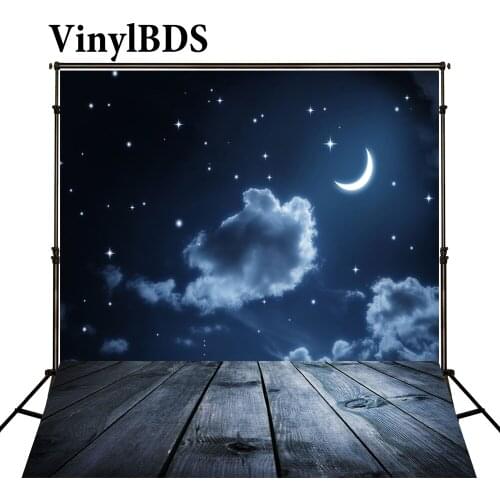 VinylBDS Photography Background Night Starry Sky Moon Photography Backdrops Children Doomsday Pterosaur For A Photo Shoot
