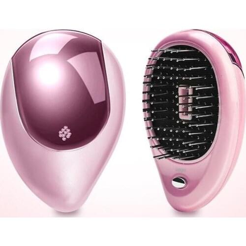 Magic Electric Ionic Hairbrush Mini Ion Vibration Hair Brush Comb Head Scalp Massager Wide Tooth Comb Hair Styling Tool