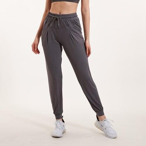 Vansydical Women Modal Running Sweatpants Drawstring Training Joggers Trousers Loose Slim Yoga Fitness Pants Outdoors Slacks