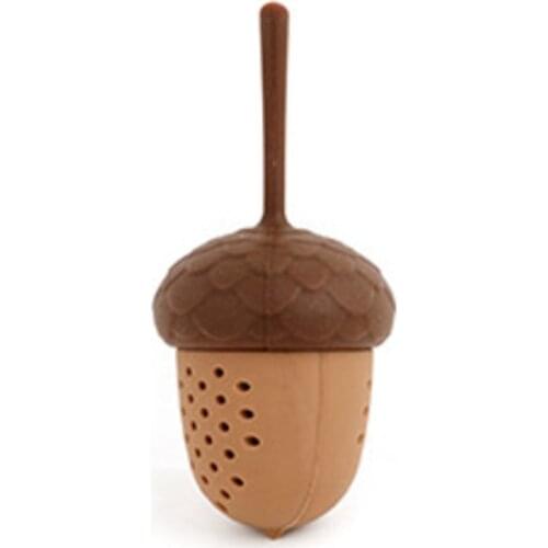 1 PCS Cute Kawaii Acorn Mini Tea Infuser Tea Leaf Tea Strainer For Brewing Device Herbal Spice Filter Kitchen Tools Infusor
