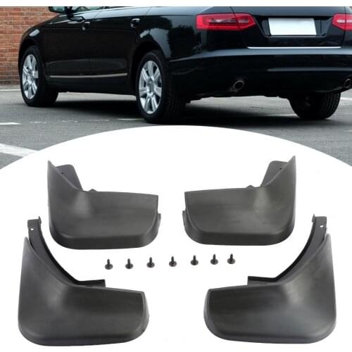 4 Pcs LB-SY-532 Mud Flaps ABS Black Antifreezing Splash Guards Car Fenders fMudguards or Audi A6L 2006 2007 2008 2009 2011