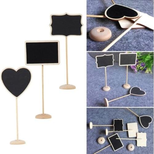 5pcs Wooden Mini Blackboard Chalkboard with Stand Place Wedding Table Number Sign Sale J2Y