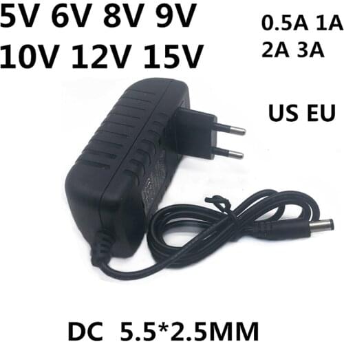AC 110-240V DC 5V 6V 8V 9V 10V 12V 15V 0.5A 1A 2A 3A Universal Power Adapter Supply Charger adaptor Eu Us for LED light strips