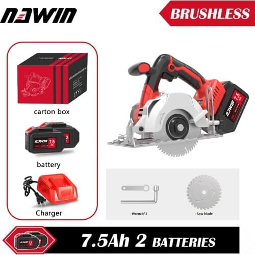 NAWIN Brushless Electric Mini Circular Saw For Cut Wood PVC tube Multifunctional Electric Saw DIY Power Tool Dolomite Machine