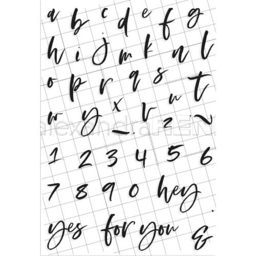 Letter stamp Clear Stamp for Scrapbooking Transparent Silicone Rubber DIY Photo Album Decor 0419