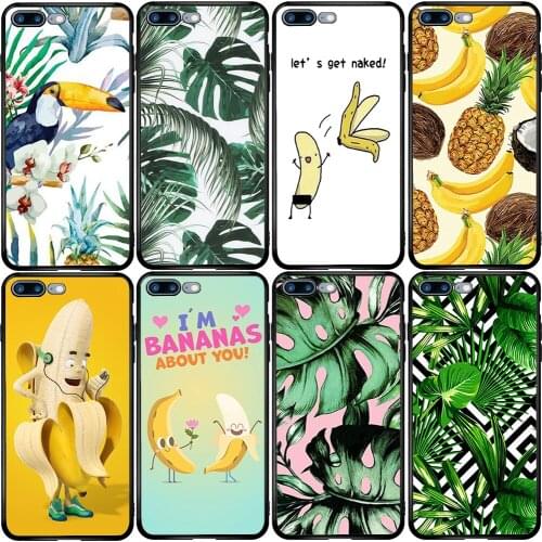 Phone Case for Xiaomi Redmi Note 10 9 9S 9A 8 8T 7 6 7A 6A 5A 5 A1 A2 A3 Pro Max Plus Lite Banana Leaf Tree