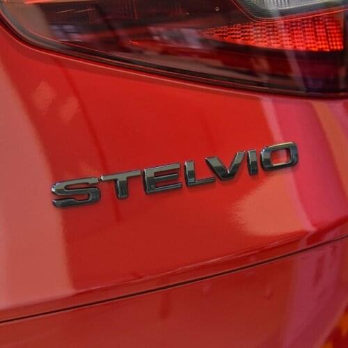 Car Black Metal STELVIO Logo Letter Body Stickers Suitable for Alfa Romeo Stelvio Sticker Modification Exterior Accessories