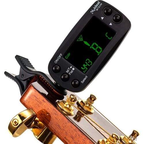 Meideal MT83W Mini Clip-on Digital Tuner Metronome with LCD Display for Guitar Bass Violin Viola Cello Mandolin Ukulele Banjo