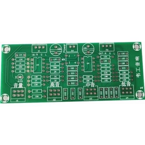 Digital power amplifier TPA3116D2 3255 tone pre-amplifier board PCB without electronic components