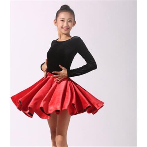 2018 Girls Latin Dress Ballroom Dance Dresses For Kids Samba Dress Girls Salsa Costumes Dancing top+Skirt Garment For Stage
