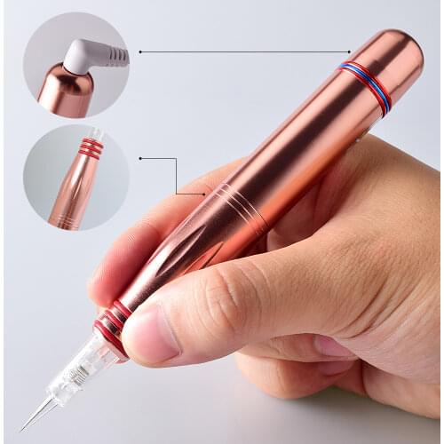 Electric Digital Permanent Rotary Makeup Machine Kits Microblading Pen Gun Eyebrow Lip + Cartridge Needles